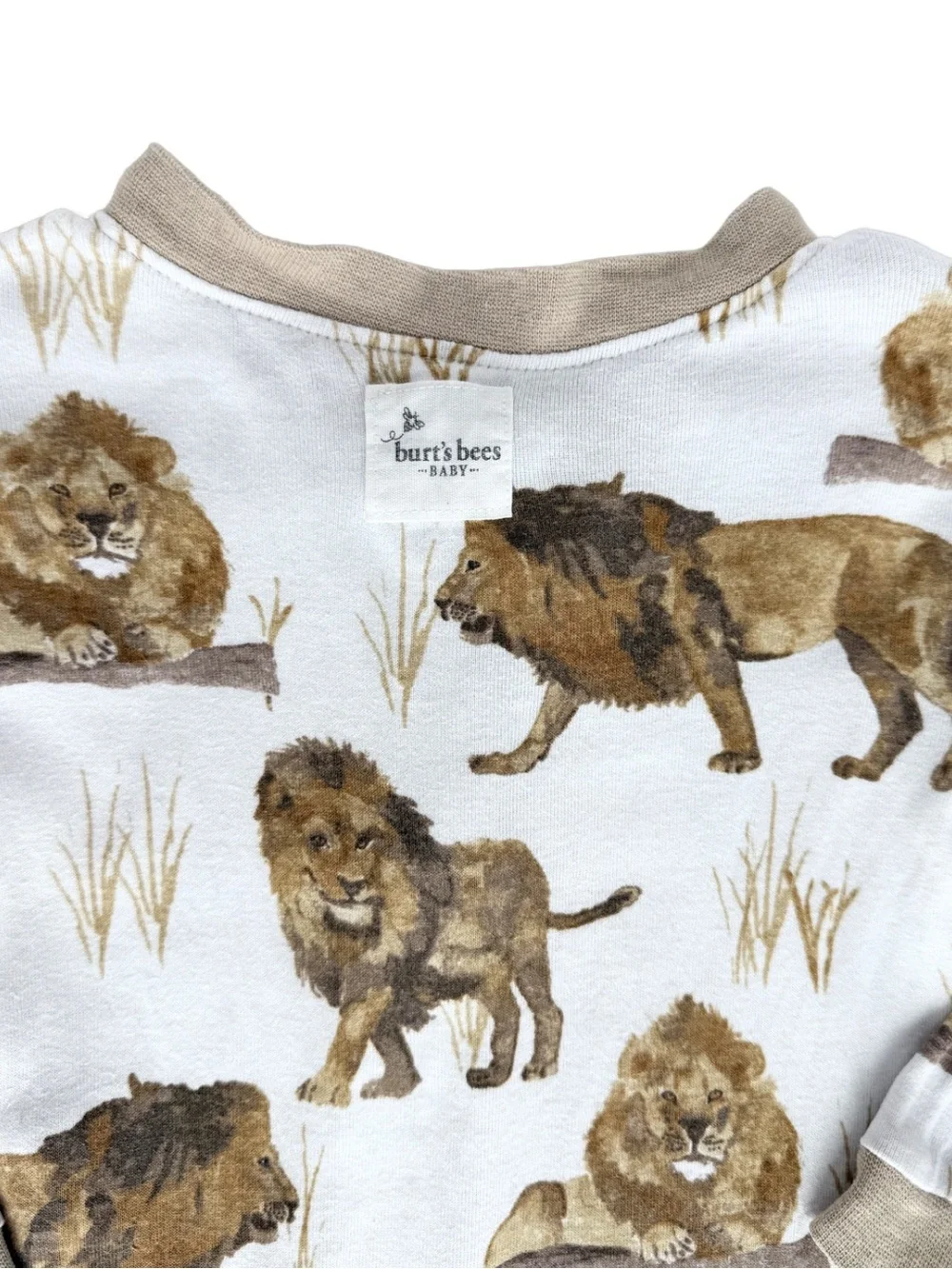 Burt’s Bees Baby 24M Organic Cotton Lion Safari Footed Zip Pajamas Sleeper